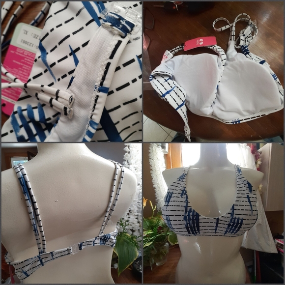NWT {2 Bikini Tops} Shekini Large - Picture 7 of 16